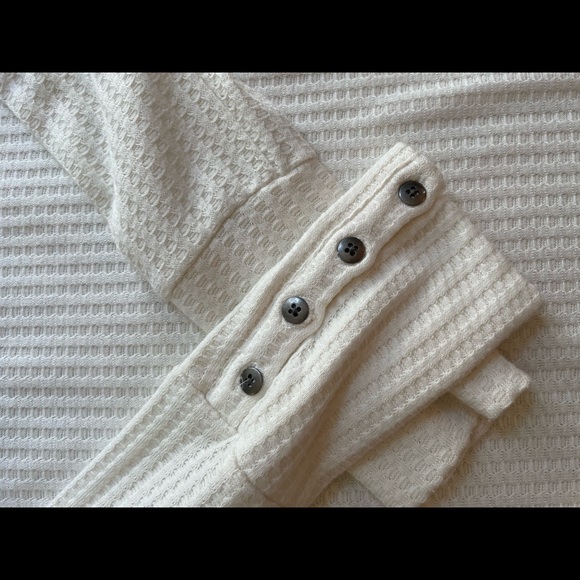 Chaser Waffle Knit Henley Ivory - Picture 3 of 4